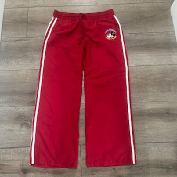 Disney Drawstring Red Track Pants Women’s Large Mickey Mouse Fully Lined - Picture 8 of 9